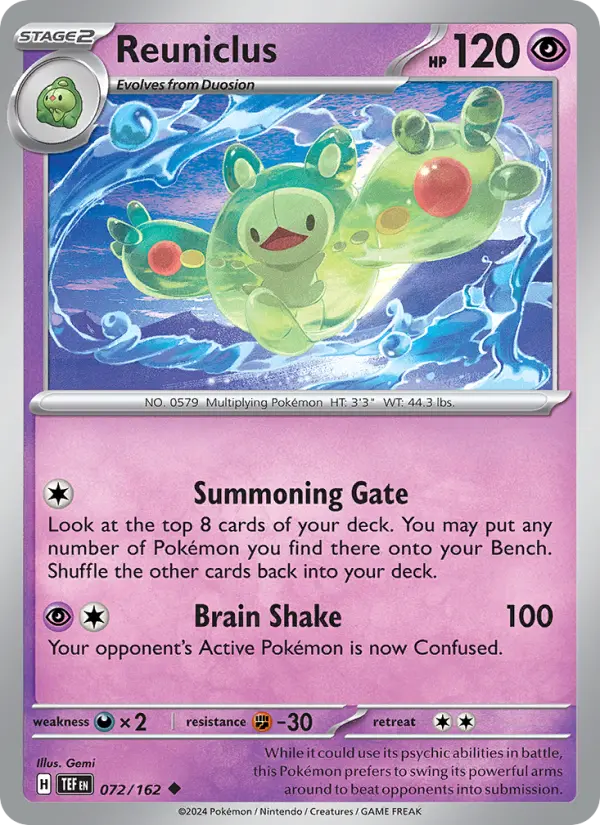 Reuniclus 072 Temporal Forces (SV5) Pokemon Card
