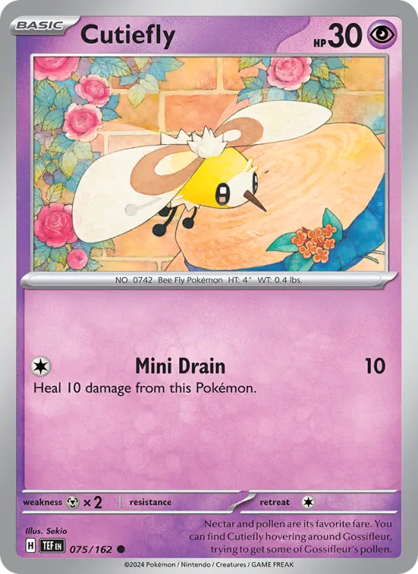 Cutiefly 075 Temporal Forces (SV5) Pokemon Card