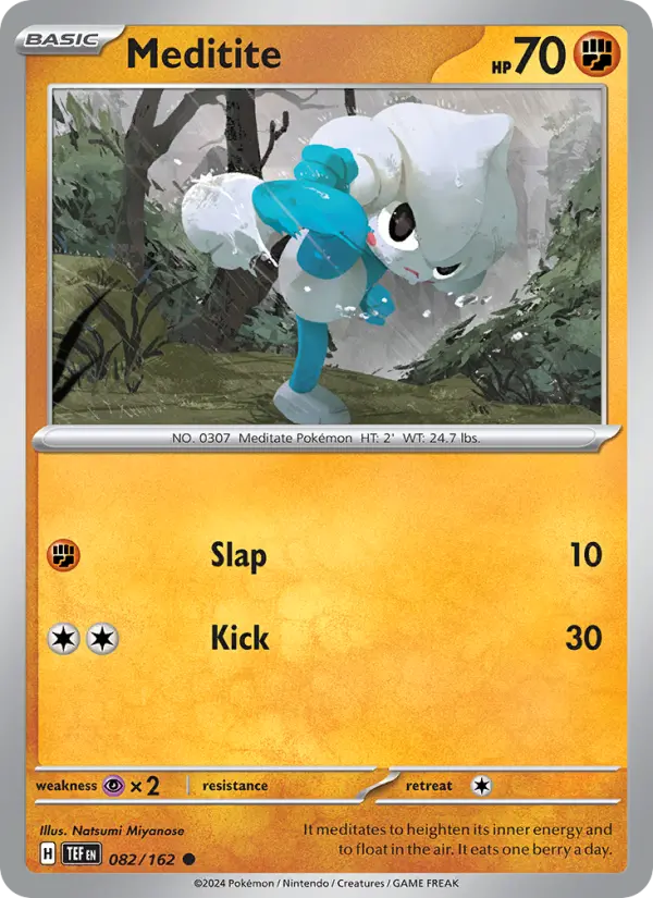 Meditite 082 Temporal Forces (SV5) Pokemon Card