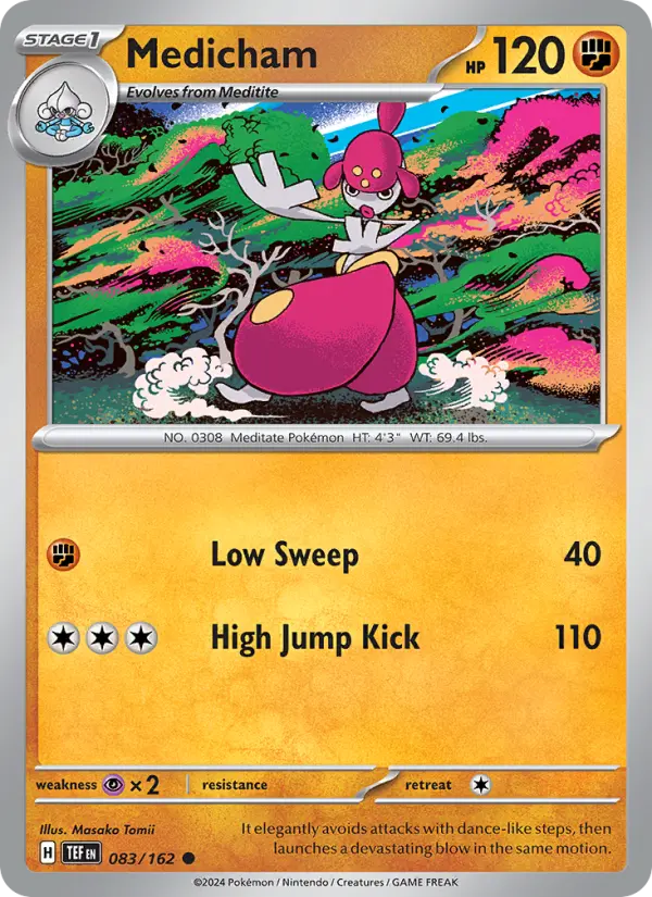 Medicham 083 Temporal Forces (SV5) Pokemon Card