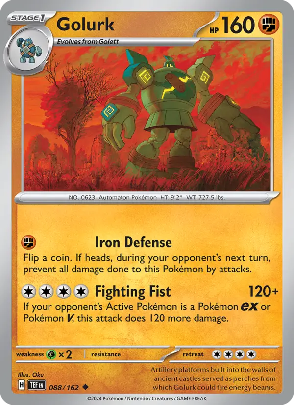 Golurk 088 Temporal Forces (SV5) Pokemon Card