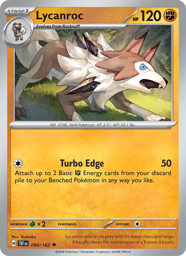 Lycanroc 090 Temporal Forces (SV5) Pokemon Card