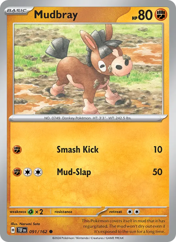 Mudbray 091 Temporal Forces (SV5) Pokemon Card