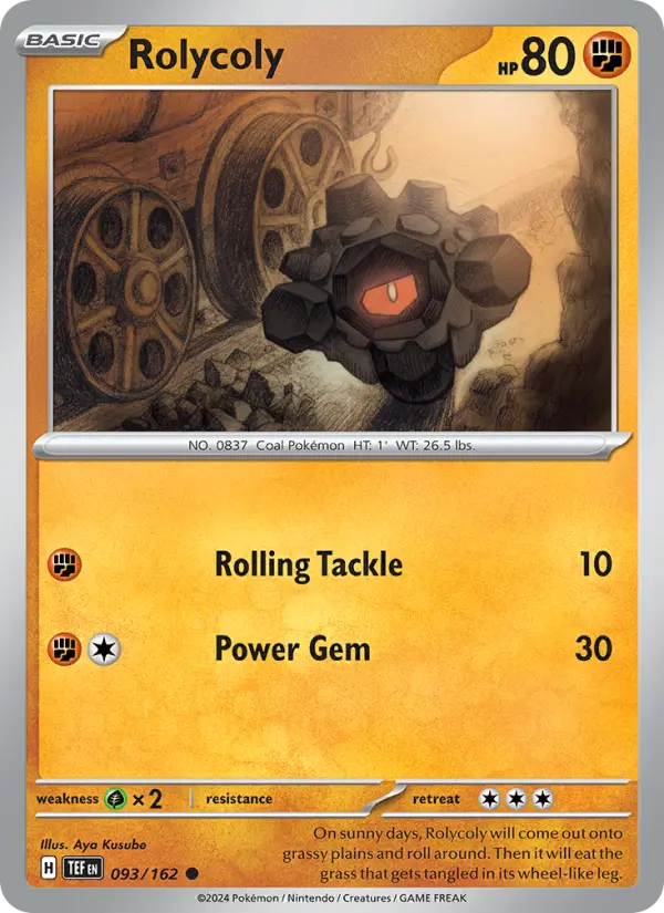Rolycoly 093 Temporal Forces (SV5) Pokemon Card