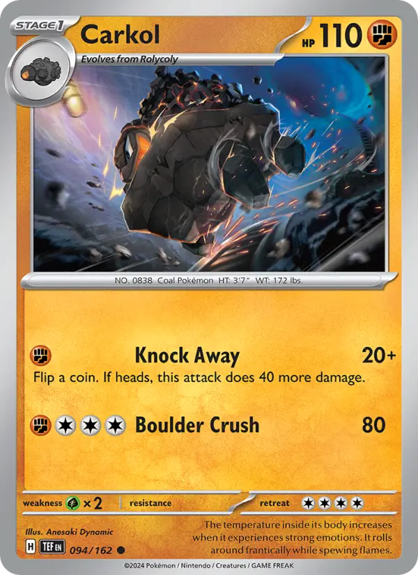 Carkol 094 Temporal Forces (SV5) Pokemon Card