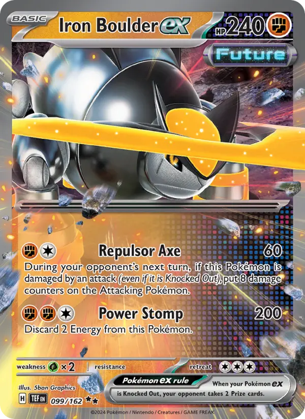 Iron Boulder ex 099 Temporal Forces (SV5) Pokemon Card