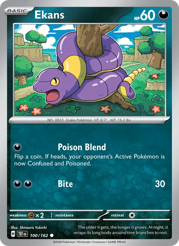 Ekans 100 Temporal Forces (SV5) Pokemon Card