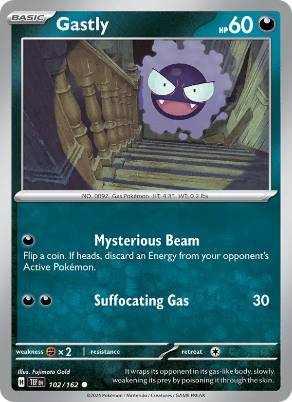 Gastly 102 Temporal Forces (SV5) Pokemon Card