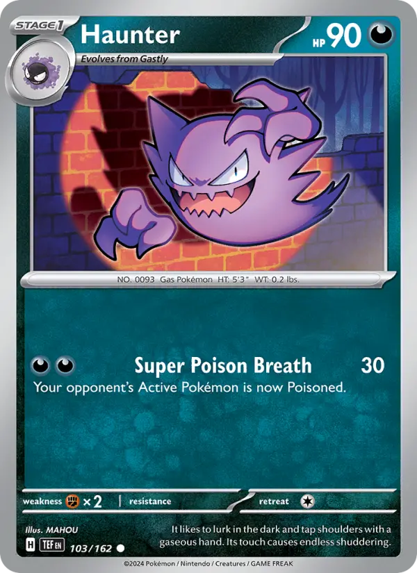 Haunter 103 Temporal Forces (SV5) Pokemon Card