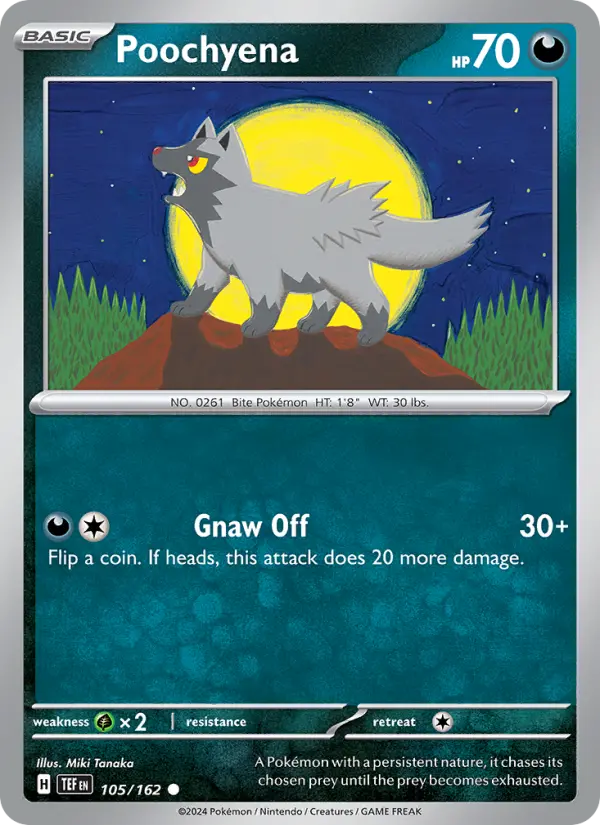 Poochyena 105 Temporal Forces (SV5) Pokemon Card
