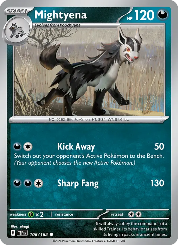 Mightyena 106 Temporal Forces (SV5) Pokemon Card