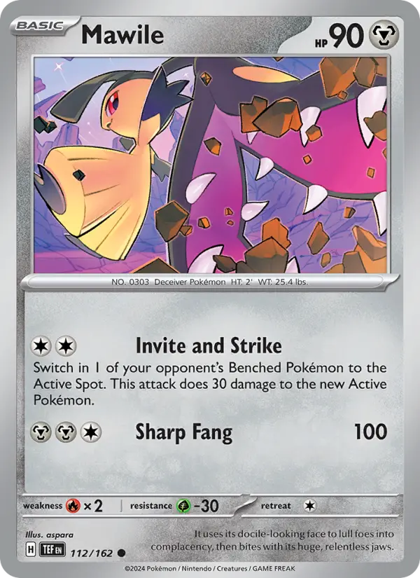 Mawile 112 Temporal Forces (SV5) Pokemon Card