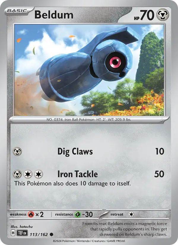 Beldum 113 Temporal Forces (SV5) Pokemon Card