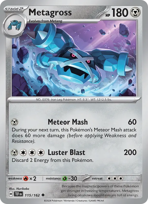 Metagross 115 Temporal Forces (SV5) Pokemon Card