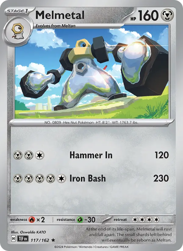 Melmetal 117 Temporal Forces (SV5) Pokemon Card