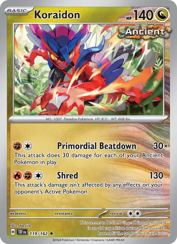 Koraidon 119 Temporal Forces (SV5) Pokemon Card