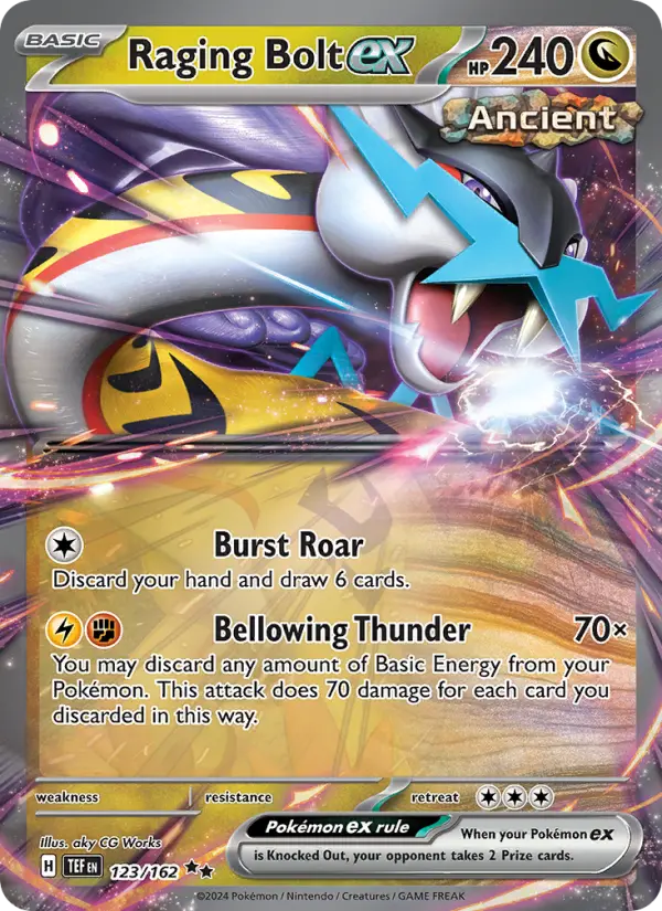 Raging Bolt ex 123 Temporal Forces (SV5) Pokemon Card