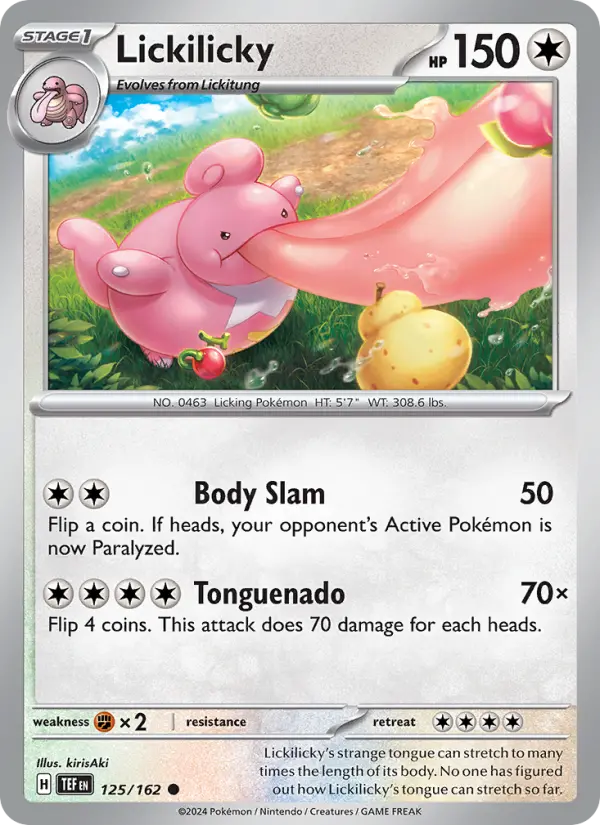 Lickilicky 125 Temporal Forces (SV5) Pokemon Card