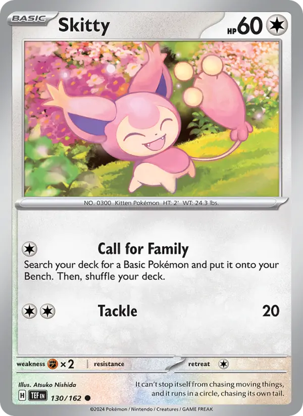 Skitty 130 Temporal Forces (SV5) Pokemon Card
