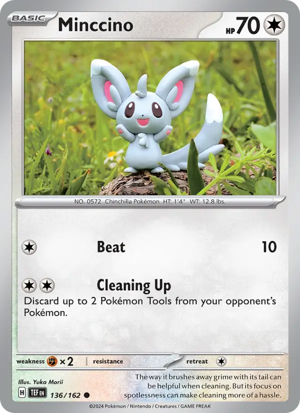 Minccino 136 Temporal Forces (SV5) Pokemon Card