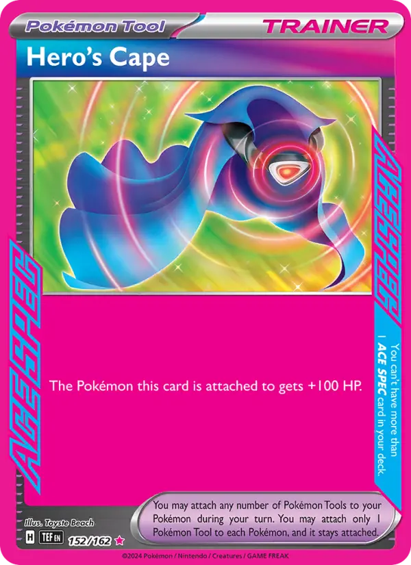 Hero's Cape 152 Temporal Forces (SV5) Pokemon Card