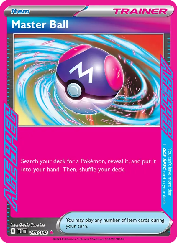 Master Ball 153 Temporal Forces (SV5) Pokemon Card