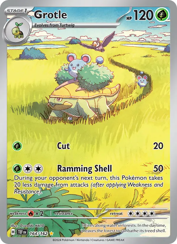 Grotle 164 Temporal Forces (SV5) Pokemon Card