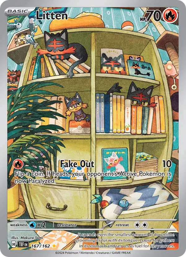 Litten 167 Temporal Forces (SV5) Pokemon Card