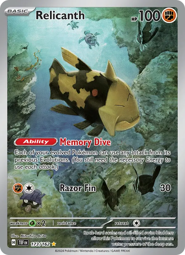 Relicanth 173 Temporal Forces (SV5) Pokemon Card