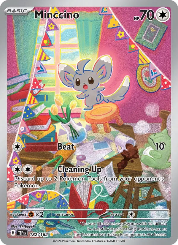 Minccino 182 Temporal Forces (SV5) Pokemon Card