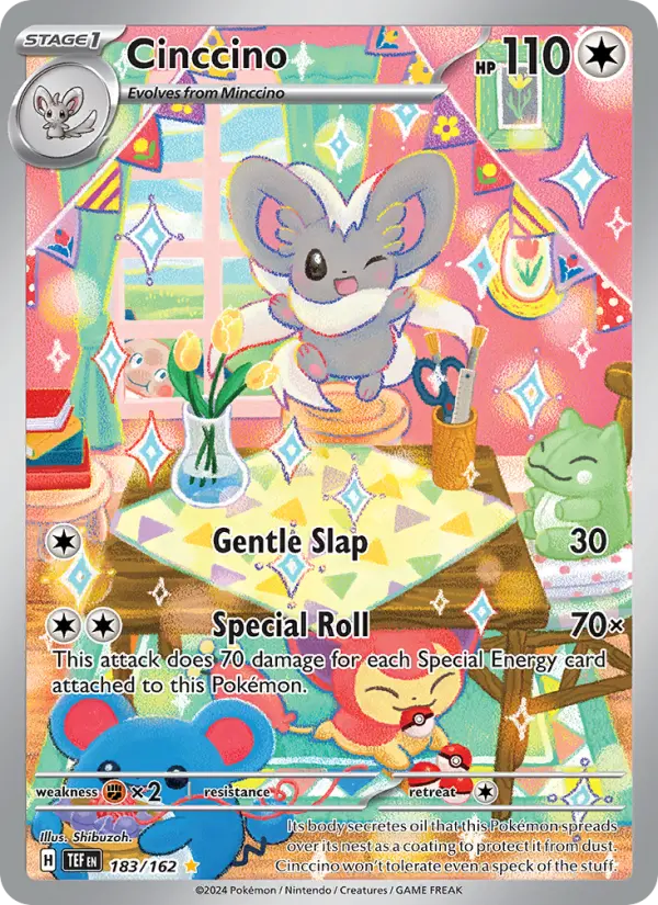 Cinccino 183 Temporal Forces (SV5) Pokemon Card