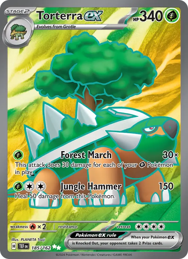 Torterra ex 185 Temporal Forces (SV5) Pokemon Card