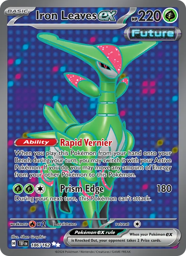 Iron Leaves ex 186 Temporal Forces (SV5) Pokemon Card