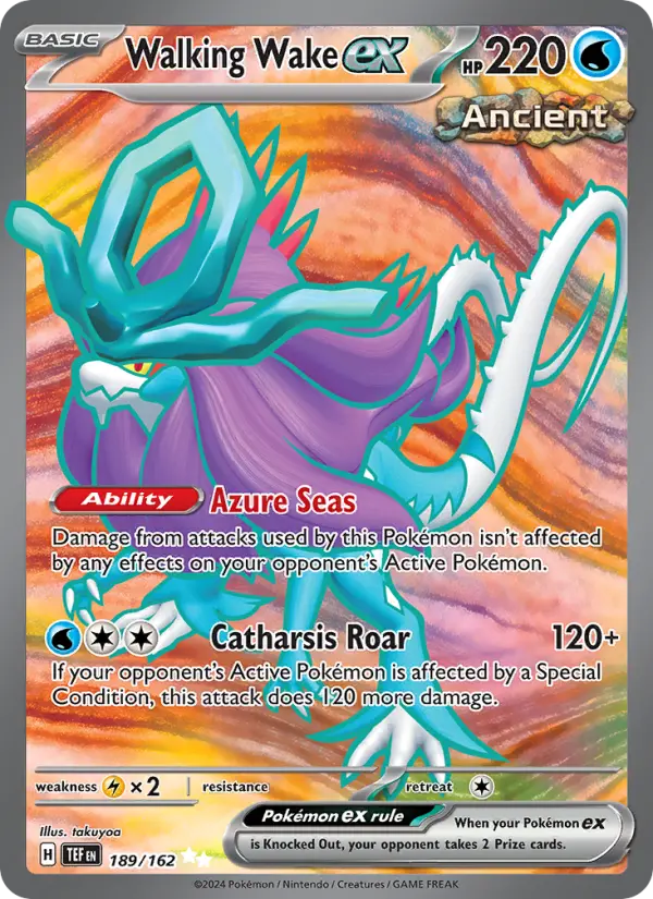 Walking Wake ex 189 Temporal Forces (SV5) Pokemon Card