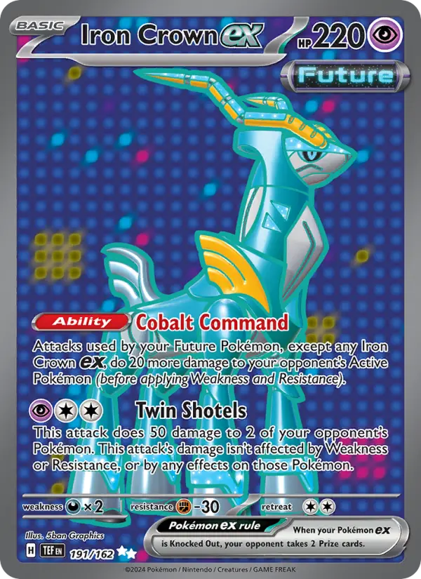 Iron Crown ex 191 Temporal Forces (SV5) Pokemon Card