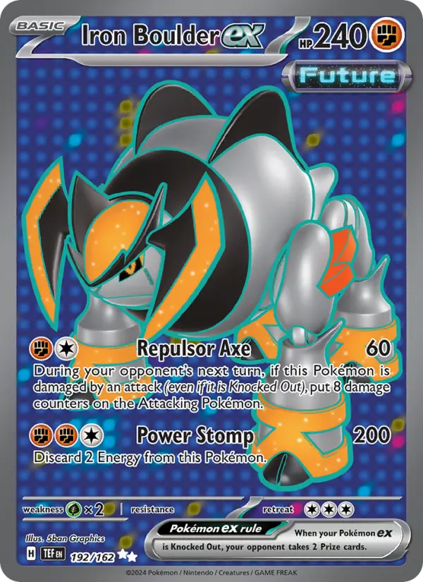 Iron Boulder ex 192 Temporal Forces (SV5) Pokemon Card