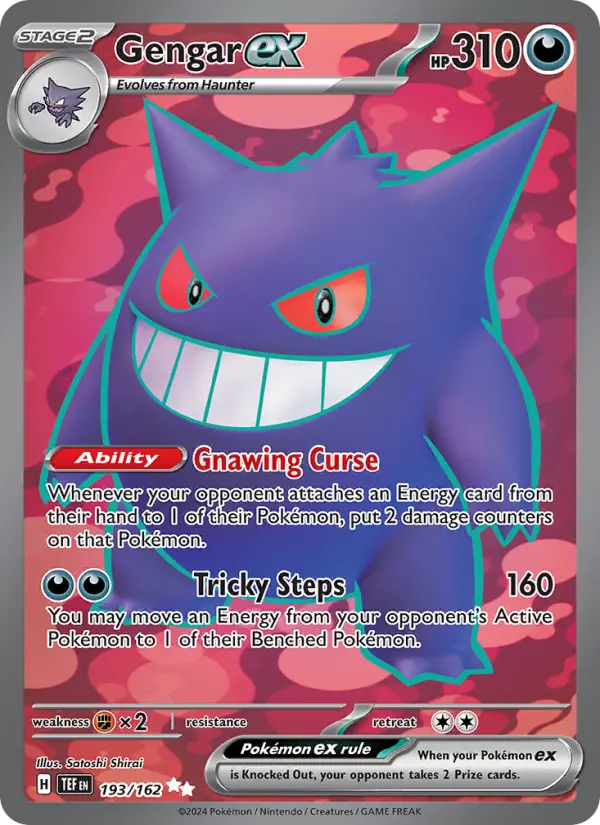 Gengar ex 193 Temporal Forces (SV5) Pokemon Card