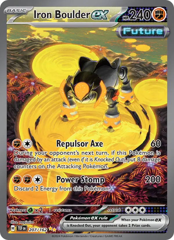 Iron Boulder ex 207 Temporal Forces (SV5) Pokemon Card