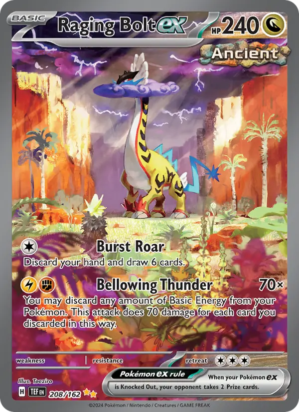 Raging Bolt ex 208 Temporal Forces (SV5) Pokemon Card