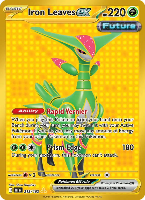 Iron Leaves ex 213 Temporal Forces (SV5) Pokemon Card