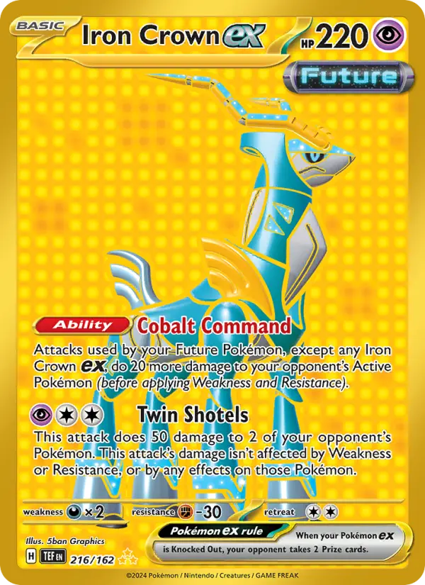 Iron Crown ex 216 Temporal Forces (SV5) Pokemon Card