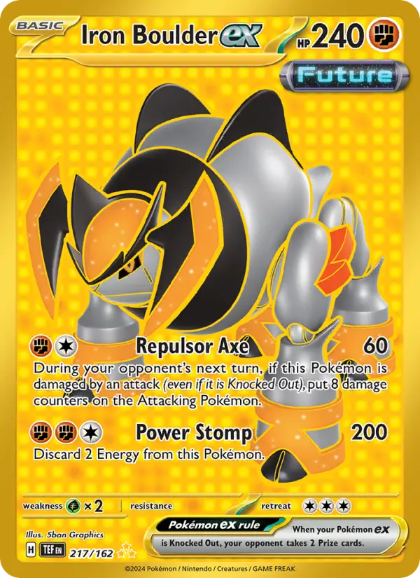 Iron Boulder ex 217 Temporal Forces (SV5) Pokemon Card