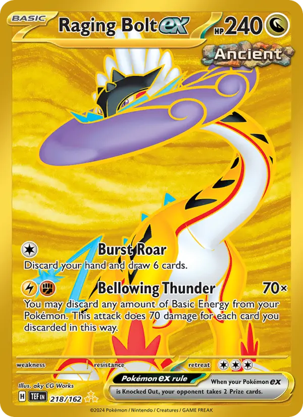 Raging Bolt ex 218 Temporal Forces (SV5) Pokemon Card