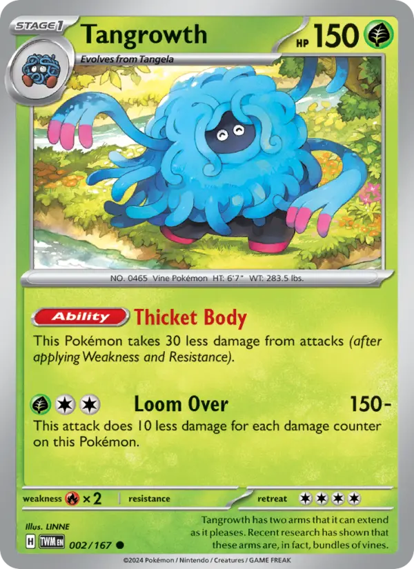 Tangrowth 002 Twilight Masquerade (SV6) Pokemon Card