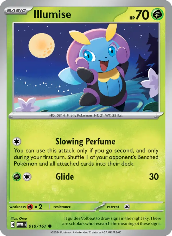 Illumise 010 Twilight Masquerade (SV6) Pokemon Card