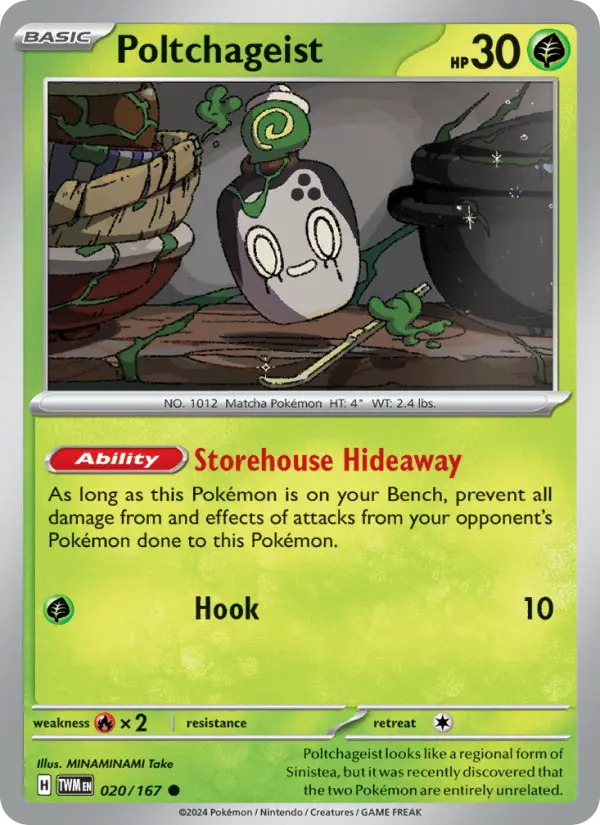 Poltchageist 020 Twilight Masquerade (SV6) Pokemon Card