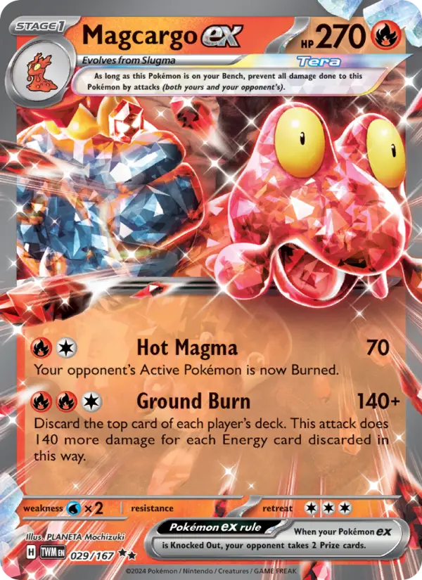 Magcargo ex 029 Twilight Masquerade (SV6) Pokemon Card