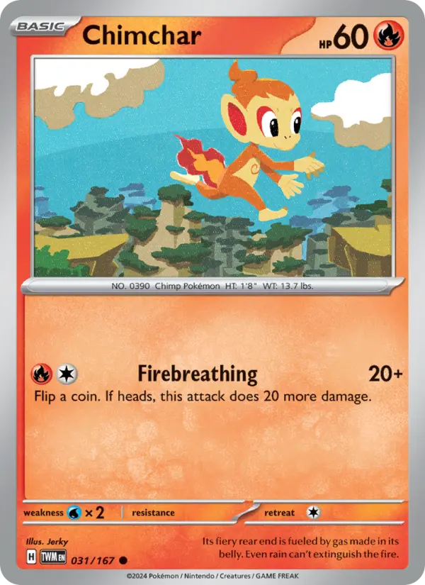 Chimchar 031 Twilight Masquerade (SV6) Pokemon Card