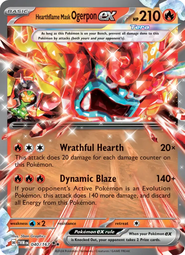 Hearthflame Mask Ogerpon ex 040 Twilight Masquerade (SV6) Pokemon Card