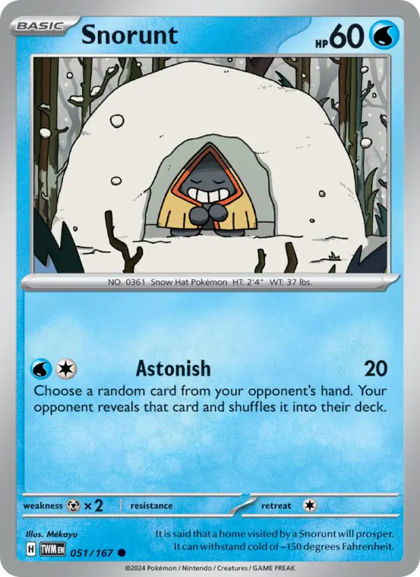 Snorunt 051 Twilight Masquerade (SV6) Pokemon Card